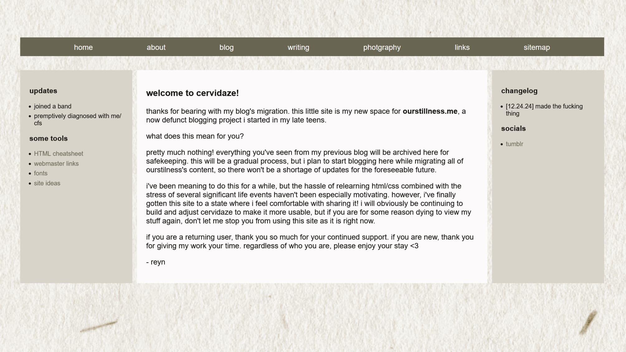 the first version of cervidaze